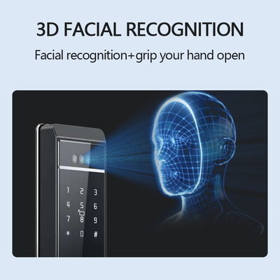 Qleung S810Max Digital Lock with Card Key Code Password APP Face Fingerprint Palm Recognition for Home Apartment