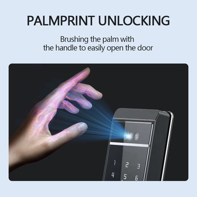 Qleung S810Max Digital Lock with Card Key Code Password APP Face Fingerprint Palm Recognition for Home Apartment