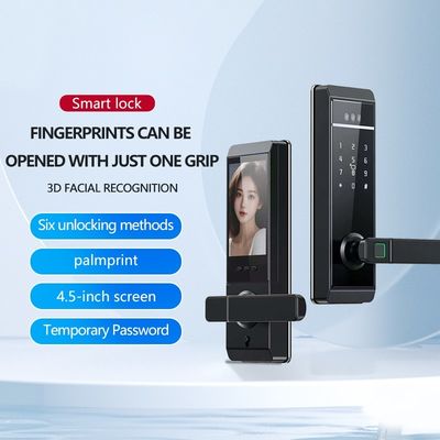 Qleung S810Max Digital Lock with Card Key Code Password APP Face Fingerprint Palm Recognition for Home Apartment