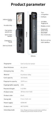 S940Max Video Calling Smart Door Lock with Card Key Code Tuya APP Face Fingerprint Recognition for Apartment Home Wooden Door