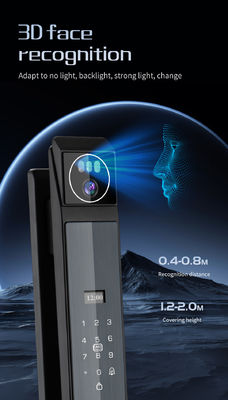 S940Max Video Calling Smart Door Lock with Card Key Code Tuya APP Face Fingerprint Recognition for Apartment Home Wooden Door