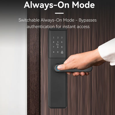 Qleung S851 Smart Door Lock Tuya Wifi Smart Remote Control Fingerprint Password Card Key for Hotels Apartments Offices