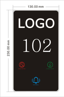 QL-E1 Hotel LED Doorplate Room Number Acrylic Customized Logo Touch Switch Hotel Doorplate With DND Switch