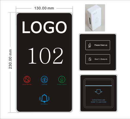 Customized E1 Doorplate Hotel Room Number Customized Logo Touch Switch Hotel Doorsign With DND Switch