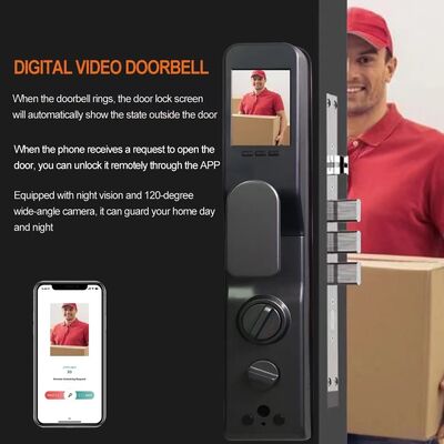 Digital 10 Languages 3D Face Tuya Wifi APP Lock Password Key Code Biometric Fingerprint Smart Automatic Lock