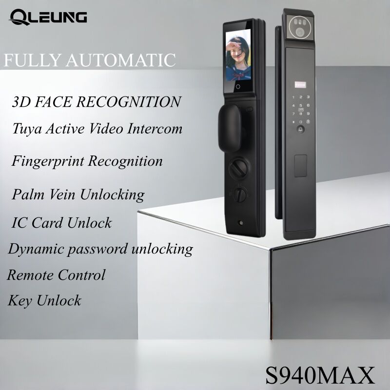Qleung S940max Fully Automatic Lock with 3D Face Recognition and Palm Vein Unlock Tuya Smart Home Door Lock