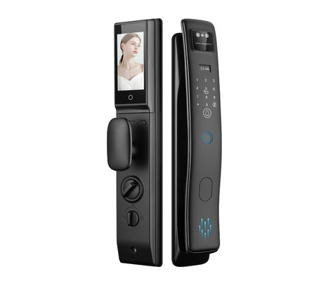Qleung S958max با Cerradura 3D Face ID هوشمند Tuya وای فای ویدئو تماس گرفتن کارت تشخیص اثر انگشت کد کلید قفل درب هوشمند