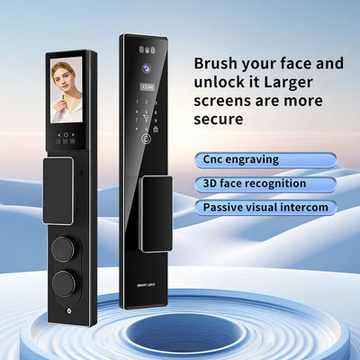 قفل درب هوشمند وای فای تویا با 3D Face Video Intercom RFID Inteligente Card Key Fingerprint Camera برای درب های آلومینیومی یا چوبی
