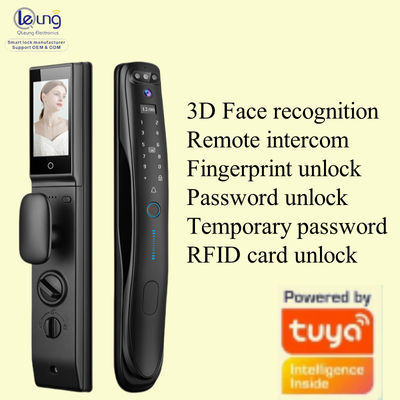 Qlleung S931MAX اتوماتيك 3D Face ID Video Intercom کارت اثر انگشت كد كليد Tuya APP کنترل از راه دور قفل درب هوشمند