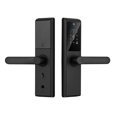 دستگیره درب هوشمند Qleung Tuya Wifi APP کنترل از راه دور اثر انگشت کد کارت کلید S821Max خانه با دوربین