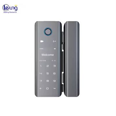 قفل هوشمند Qleung G9S Tuya APP قفل رمز عبور کد کارت کلید اثر انگشت قفل درب هوشمند خانه برای درب شیشه ای