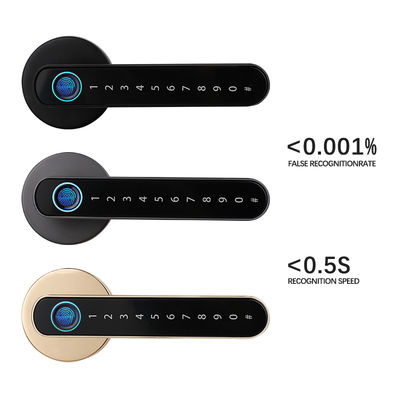 قفل درب هوشمند اثر انگشت Qleung S604L با Wifi Tuya App Control رمز عبور بدون کلید برای اتاق خواب Tuya Smart Home Door Lock